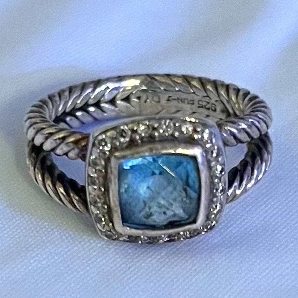 DAVID YURMAN Petite Albion Ring size 5.5 - Hampton Blue Topaz